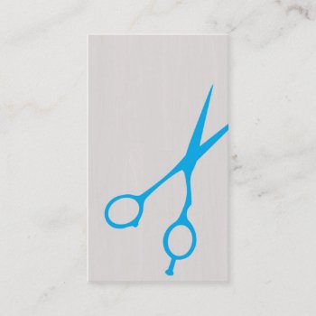 Shears Barber/cosmetologist Business Card (cyan) by geniusmomentbranding at Zazzle