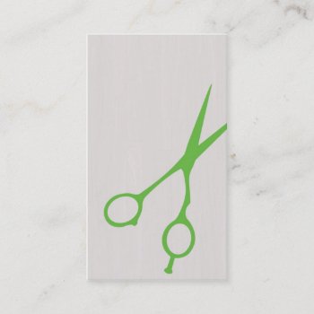 Shears Barber/cosmetologist Business Card (green) by geniusmomentbranding at Zazzle