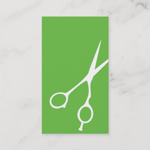 Shears Barber/Cosmetologist Business Card (Green)