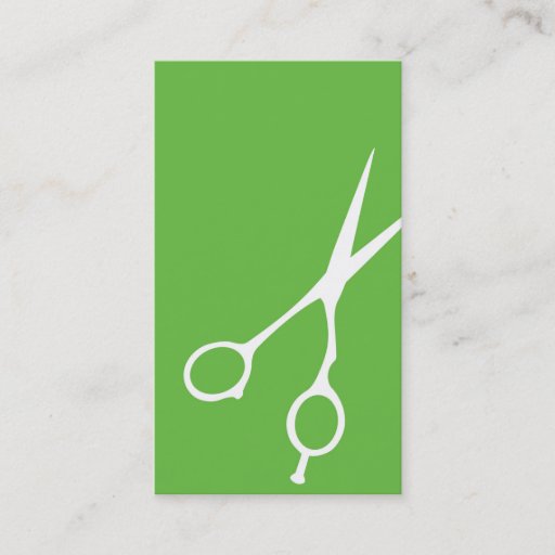 Customizable Shears Barber/Cosmetologist Business Card (Green)