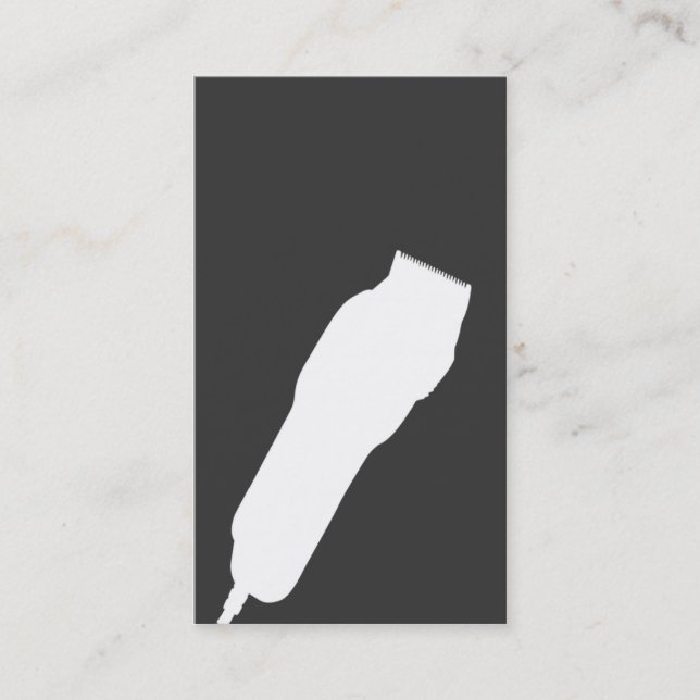 Shears Barber/Cosmetologist Business Card (Grey) (Front)