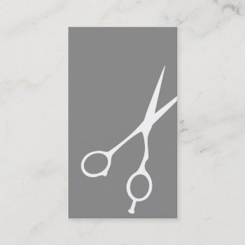 Shears Barber/cosmetologist Business Card (grey) by geniusmomentbranding at Zazzle