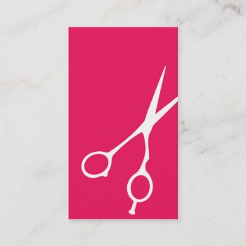 Shears Barber/cosmetologist Business Card (magent) by geniusmomentbranding at Zazzle