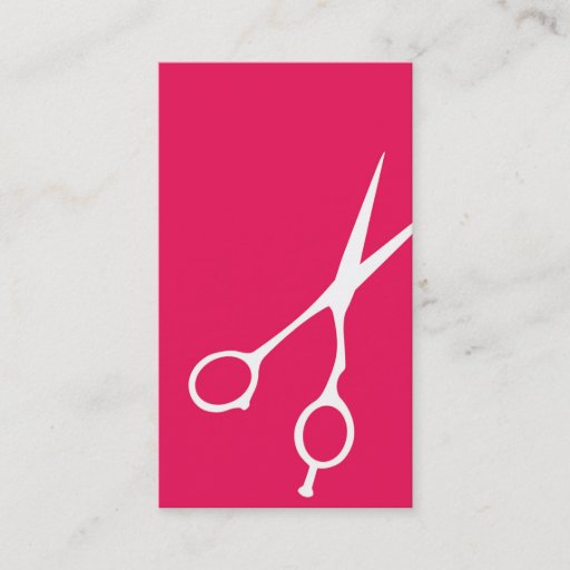 Customizable Shears Barber/Cosmetologist Business Card (Magent)