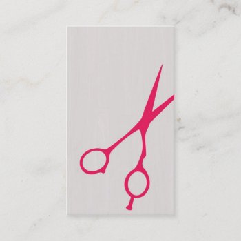 Shears Barber/cosmetologist Business Card (magent) by geniusmomentbranding at Zazzle