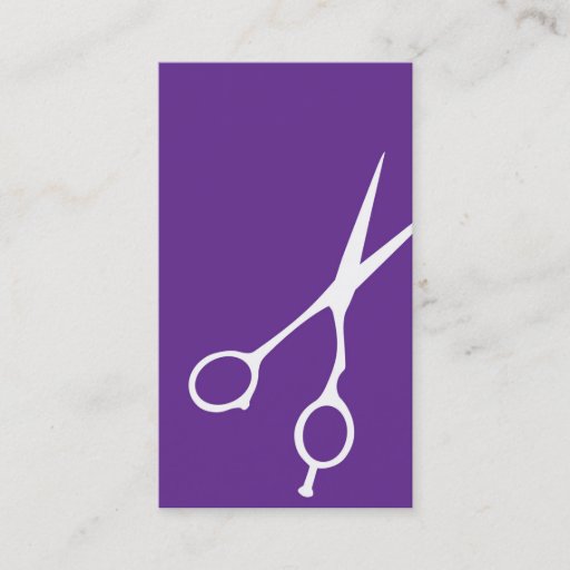 Customizable Shears Barber/Cosmetologist Business Card (Purple)