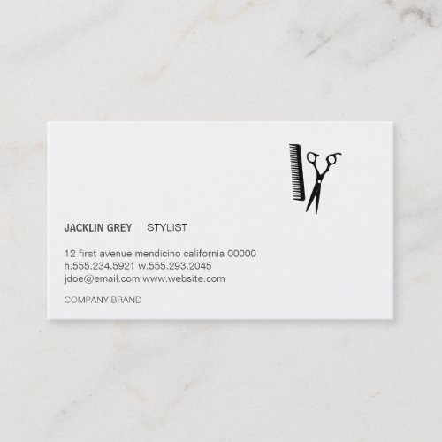 Shears  Comb Business Card
