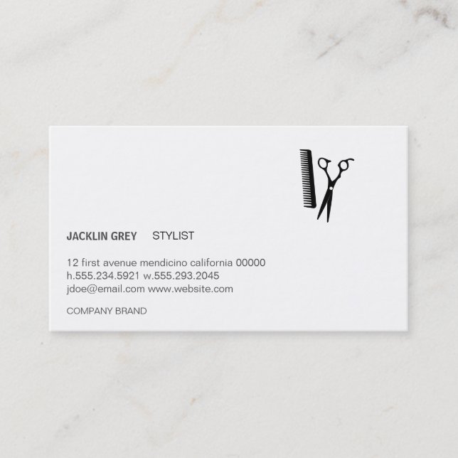 Shears & Comb Business Card (Front)