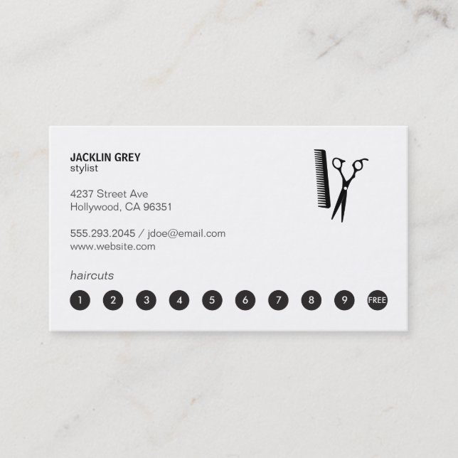 Shears & Comb (punch card 10) (Front)