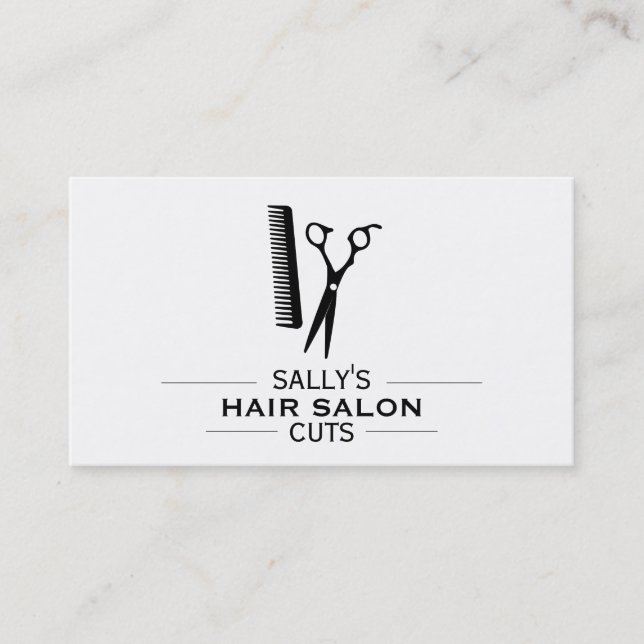 Shears & Comb with Dividers Business Card (Front)