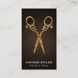 Shears   Ornate / Gold Business Card