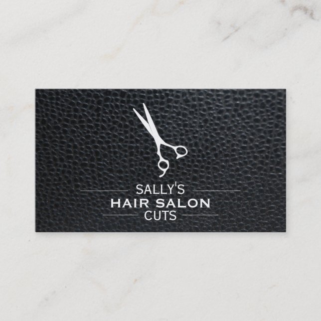 Shears with Dividers / Leather Business Card (Front)