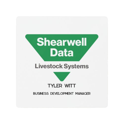 Shearwell Data Livestock Systems Logo Metal Print
