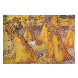 Sheaves of Wheat by Vincent van Gogh Cloth Placemat