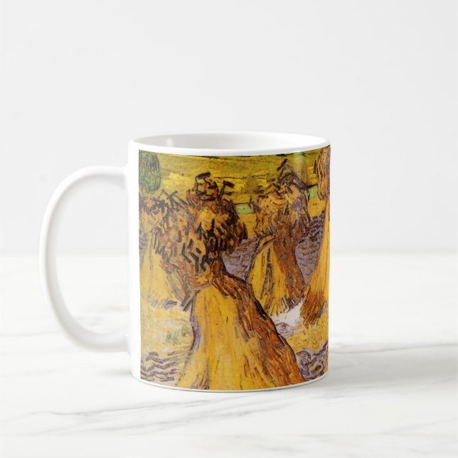 Sheaves of Wheat by Vincent van Gogh Coffee Mug (Left)