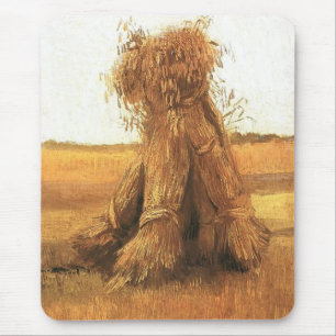 Sheaves of Wheat in a Field, van Gogh Mouse Pad