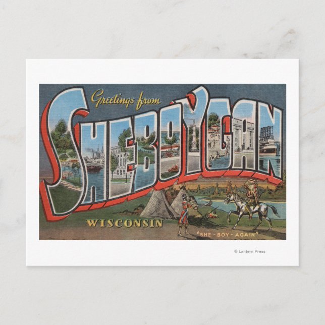 Sheboygan, Wisconsin (Indians # 1) Postcard (Front)