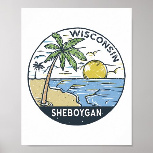 Sheboygan Wisconsin Vintage Poster