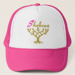Shebrew Menorah Tree of Life Trucker Hat<br><div class="desc">Shebrew female Hebrew version.</div>