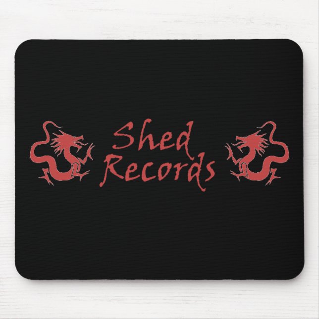 Shed Records Red Mousepad (Front)