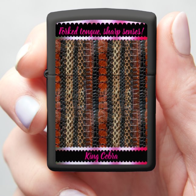 Shed snake skins in intricate patterns zippo lighter (In Hand)