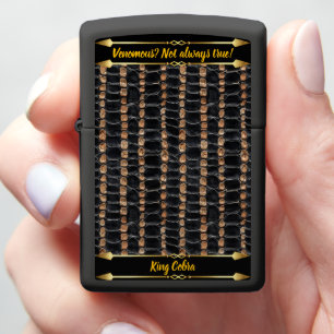 Shed snake skins' intricate patterns zippo lighter
