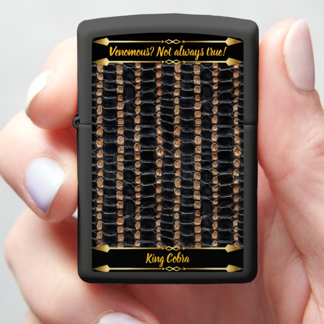Shed snake skins' intricate patterns zippo lighter (In Hand)
