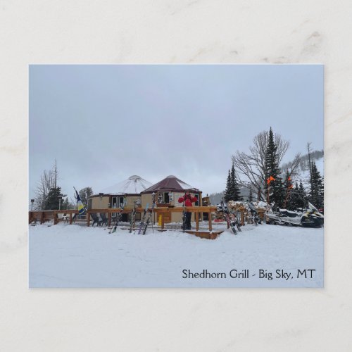 Shedhorn Grill Big Sky MT Postcard