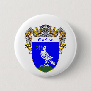 Sheehan Coat of Arms (Mantled) Button