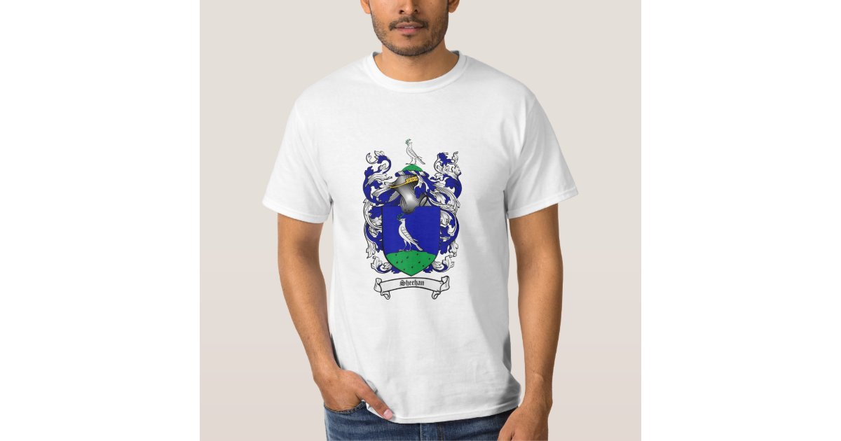 sheehan-family-crest-sheehan-coat-of-arms-t-shirt-zazzle