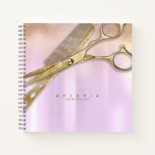 Sheen and Shears Hair Stylist GoldOrchid ID814 Notebook