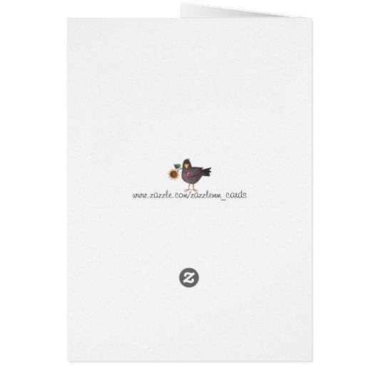 Sheep and Crow - Blank Card (Back)