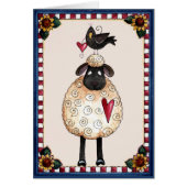 Sheep and Crow - Blank Card (Front)