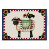 Sheep and Crow - Blank Card (Front Horizontal)