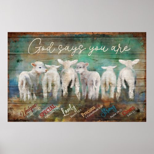 Sheep And God Says You Are Poster