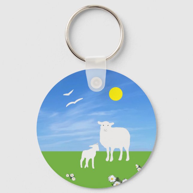 Sheep and Lamb  Keychain (Front)