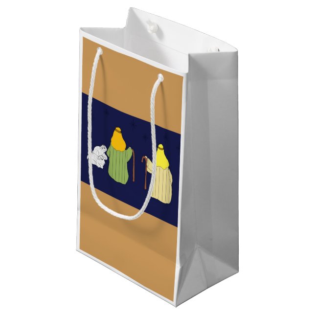 Sheep and Shepherds Small Gift Bag (Front Angled)