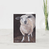 Sheep Animal Art Note Card