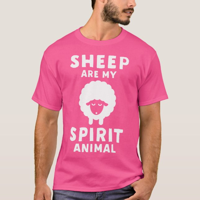 Sheep Are My Spirit Animal Funny Sheep T-Shirt (Front)