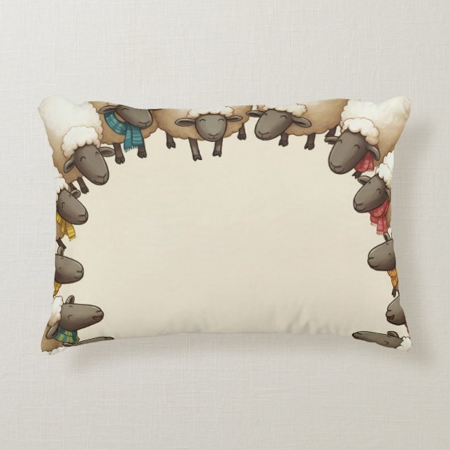 Sheep are singing around you accent pillow (Front)