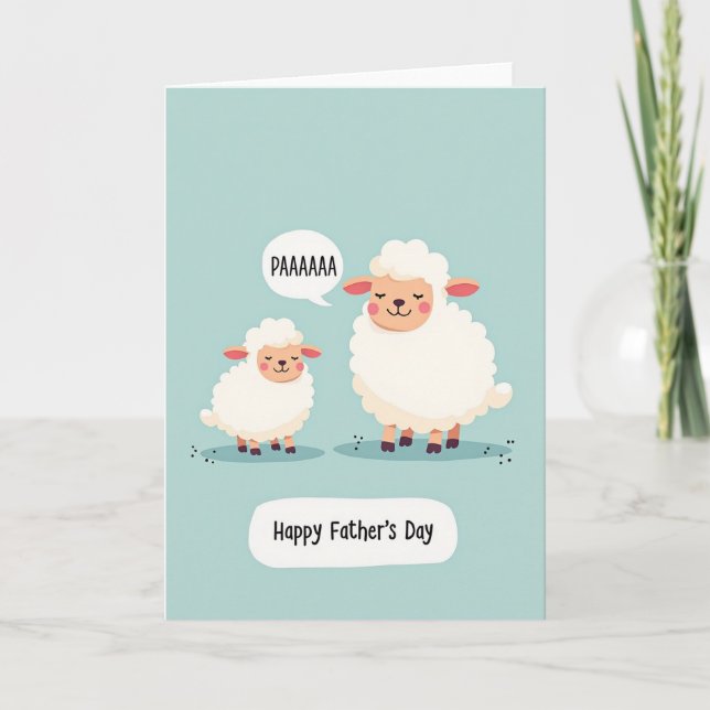 Sheep Art Fathers Day Card (Front)