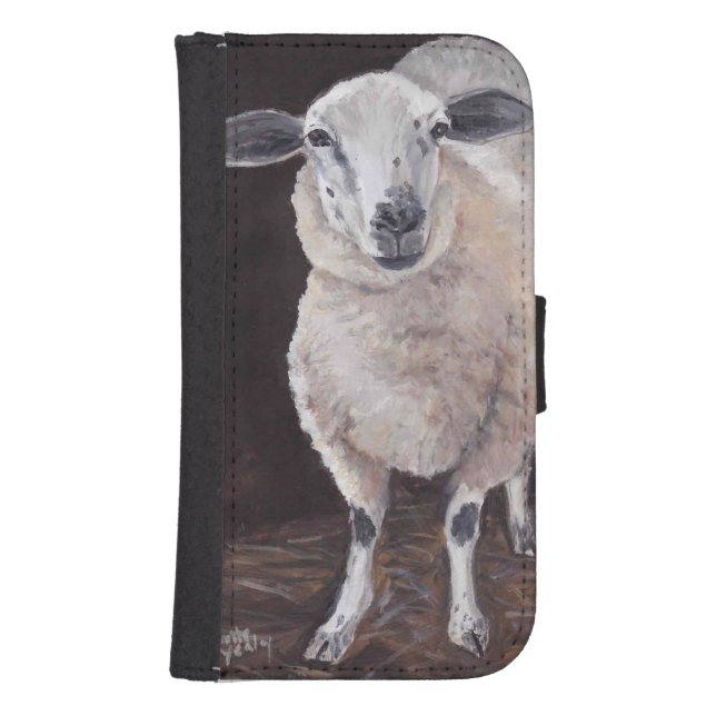 Sheep Art Wallet Phone Case (Front)