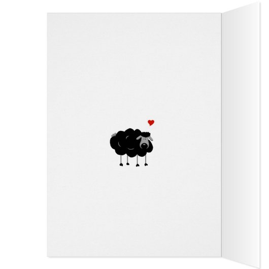 Sheep, Baby I Love Ewe Funny Card (Inside (Left))