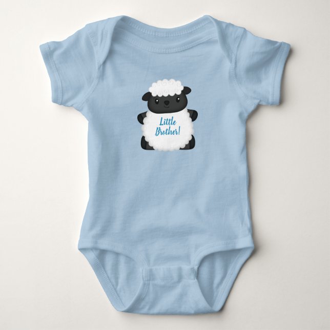 Sheep Baby Shower Blue Bodysuit (Front)