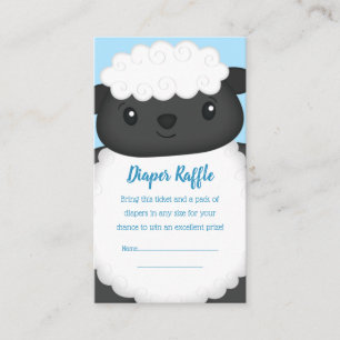 Sheep Baby Shower Farm Blue Boy Enclosure Card