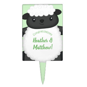 Sheep Baby Shower Farm Cake Topper