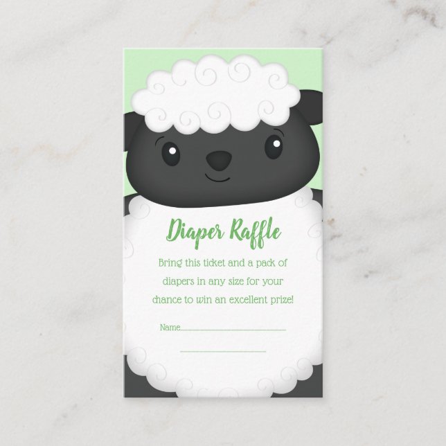 Sheep Baby Shower Farm Enclosure Card (Front)