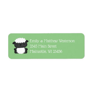 Sheep Baby Shower Farm Label