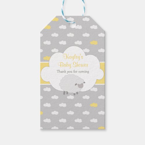 Sheep Baby Shower Gift Tags Personalized