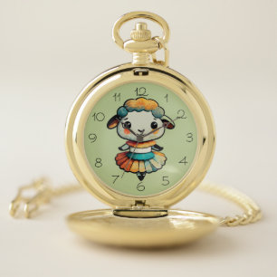 Sheep Ballerina Pocket Watch
